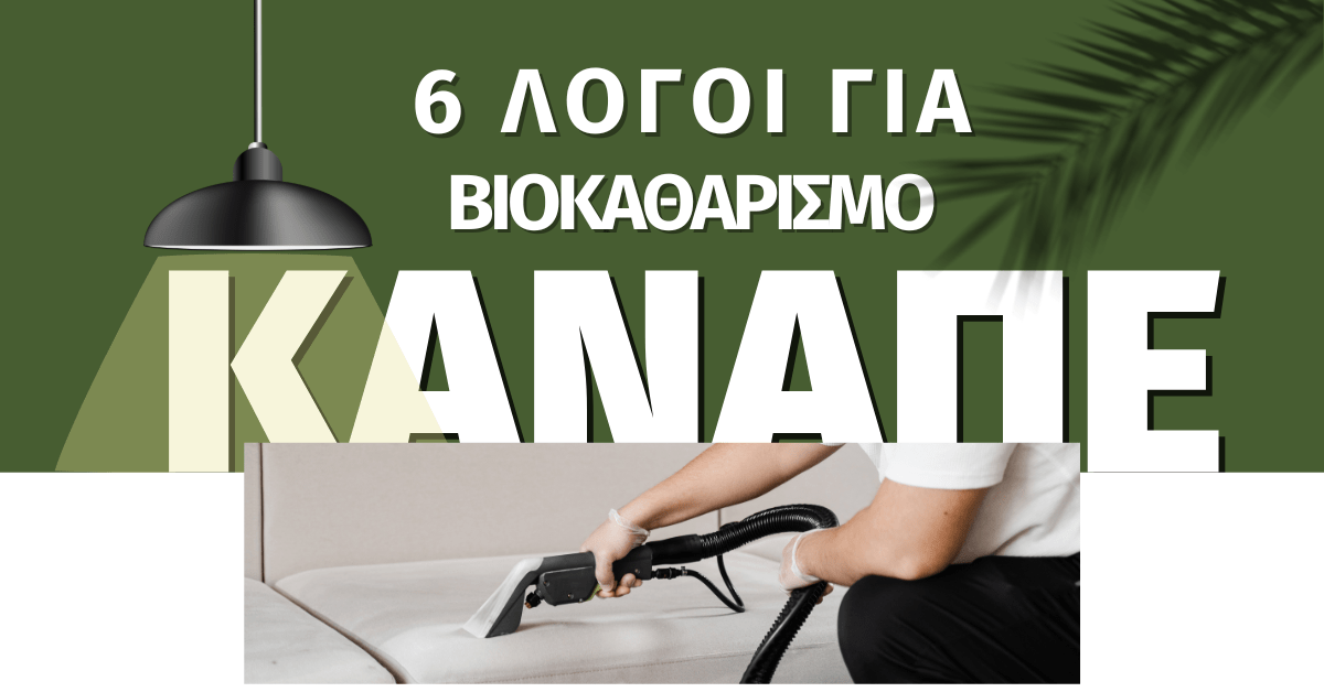 6 λόγοι για βιοκαθαρισμό καναπέ